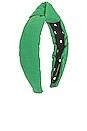 view 3 of 3 Woven Knotted Headband in Garden Green