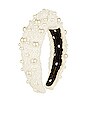 view 3 of 3 Multi Pearl Knotted Headband in Ivory