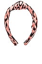 view 2 of 3 Silk Leopard Knotted Headband in Pink Leopard