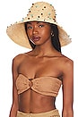 view 1 of 3 Embellished Straw Sun Hat in Natural