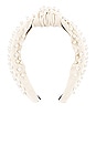 view 2 of 3 Woven Pearl Headband in Ivory