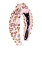 view 3 of 3 Glittering Knotted Headband in Shell Pink