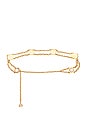 view 2 of 4 Scalloped Coin Double Chain Belt in Gold