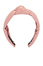 view 2 of 3 Faux Leather Knotted Headband in Rose Clay