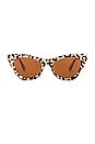 view 1 of 3 Downtown Cat Eye Sunglasses in Leopard