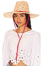 view 1 of 3 Tina Two-tone Straw Hat in Scarlet