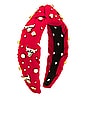 view 2 of 4 x NBA Chicago Bulls Embellished Headband in Fire Engine Red