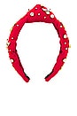 view 3 of 4 x NBA Chicago Bulls Embellished Headband in Fire Engine Red