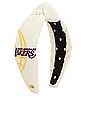 view 2 of 4 x NBA LA Lakers Embroidered Headband in Ivory