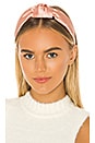 view 1 of 3 Silk Knotted Headband in Peach