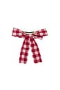 view 2 of 2 Gingham Antoinette Bow Barrette in Ladybug Red