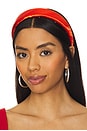 view 1 of 3 Alice Silk Headband in Lipstick Red