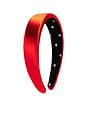 view 3 of 3 Alice Silk Headband in Lipstick Red