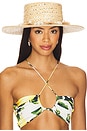 view 1 of 4 Pearl Poms Straw Hat in Natural