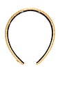 view 3 of 3 Charlotte Crinkled Silk Headband in Gold