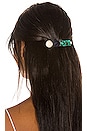 view 1 of 3 Stacked Stone Barrette in Laurel Green