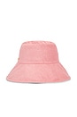 view 4 of 6 Reversible Terry Long Brim Bucket Hat in Coral Sea