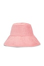 view 5 of 6 Reversible Terry Long Brim Bucket Hat in Coral Sea