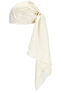 view 3 of 3 Sophia Eyelet Scarf Cap in Ivory
