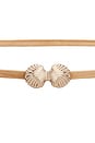 view 2 of 3 Sea Shell Stretch Chain Belt in Gold
