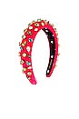 view 3 of 3 Padded Candy Jeweled Headband in Hot Pink