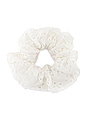 view 2 of 2 Oversized Scrunchie in White Eyelet