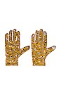 view 1 of 2 Printed Washable Gloves in Mustard