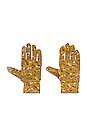 view 2 of 2 Printed Washable Gloves in Mustard