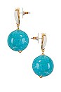 view 2 of 3 Halfcourt Heart Earrings in Turquoise