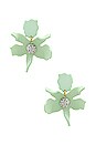 view 1 of 2 Small Crystal Lily Earrings in Mint