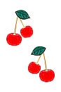 view 1 of 2 Cherry Earrings in Red