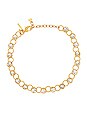 view 1 of 2 Crystal Link Necklace in Gold