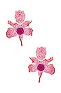 view 1 of 2 PENDIENTES CRYSTAL LILY in Diva Pink