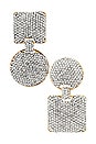 view 1 of 2 Pave Mixed Shape Earrings in Crystal