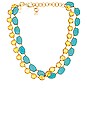 view 1 of 3 Candy Crystal Double Row Necklace in Turquoise Sunshine
