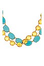 view 2 of 3 Candy Crystal Double Row Necklace in Turquoise Sunshine