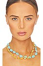 view 3 of 3 Candy Crystal Double Row Necklace in Turquoise Sunshine