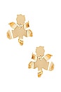 view 1 of 2 Metal Paper Lily Earrings in Gold