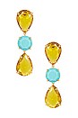 view 1 of 2 PENDIENTES CANDY CRYSTAL HOURGLASS in Turquoise Sunshine