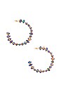 view 2 of 3 Candy Beaded Large Hoops in Lavender Confetti