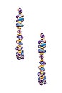 view 3 of 3 Candy Beaded Large Hoops in Lavender Confetti