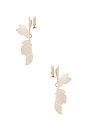 view 2 of 3 Crystal Lily Earring in Mother Of Pearl