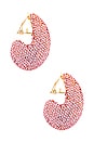 view 2 of 3 BOUCLES D'OREILLES À CLIPSER PAVE DOME in Shell Pink
