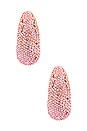 view 3 of 3 BOUCLES D'OREILLES À CLIPSER PAVE DOME in Shell Pink