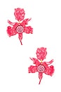 view 1 of 2 Crystal Lily Earrings in Rose