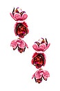 view 1 of 2 Rose Petal Triple Drop Clip-on Earrings in Rose