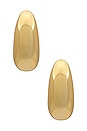 view 3 of 3 Dome Hoop Earrings in Gold