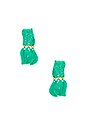 view 1 of 2 Iris Petal Drop Earrings in Emerald