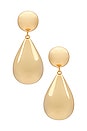 view 1 of 2 Small Dome Teardrop Earrings in Gold