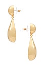 view 2 of 2 Small Dome Teardrop Earrings in Gold